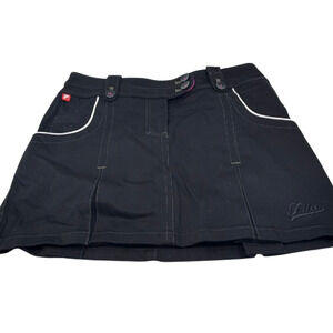 Fila Golf Black Cotton Blend M Mini Skirt